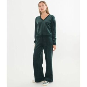 Marine Layer‎ Cord Velour Wide Leg Pant Green Gables M